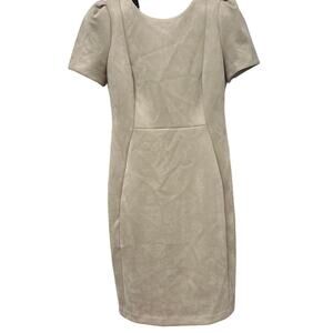 Calvin Klein Dress Size 10 Cream Tan Zip New